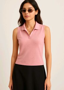 Crop top in pink color