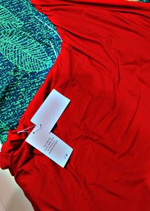 off shoulder red midi dress with side cuts