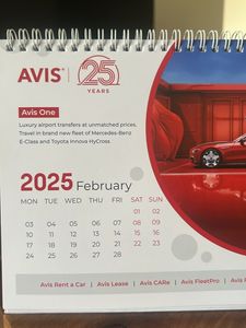 Table Calender , New, Cars