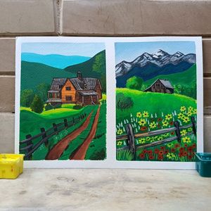 Landscape Painting On A4
