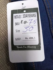 E@75 Size-30 Straight Jeans