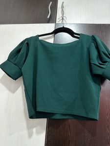 Green Crop Top