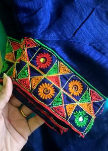 Heavy Border Saree With Blouse