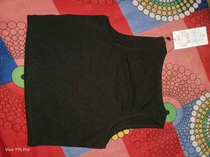 Black Ribbed Tank Top