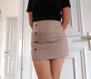 Checked Mini Skirt