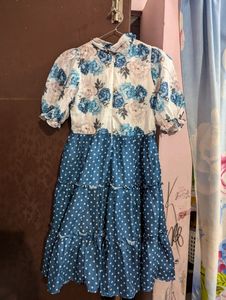 Cotton  Blue Colour  Frock  New One