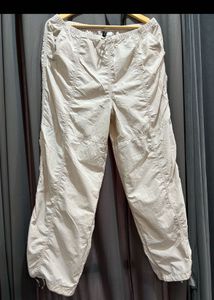 H&amp;M White Drawstring Pants