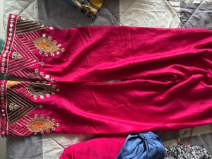 Pink Embellished Palazzos