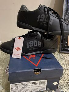 AUTHENTIC LEE COOPER 1908 LACE UP BLACK SNEAKERS