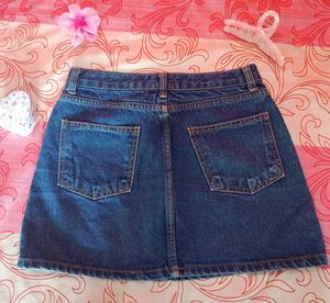 Vintage Denim Mini Skirt For Women&#39;s