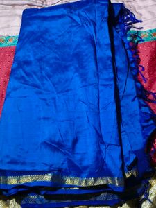 Royal Blue Silk Blend Saree
