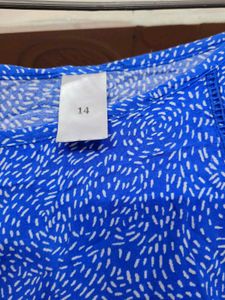 Blue Patterned Tank Top