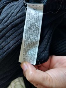 Black Color Ribbed Dress