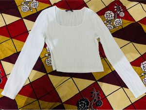 White Body Fited Top