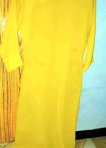 Yellow Embroidered Kurta