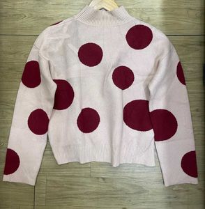 Polka Dot Sweater Top - Bust upto 38