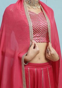 Pink Lehenga Choli with Dupatta