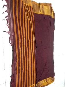 Maroon &amp; Gold Sari