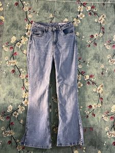 Flared Jeans with Slits