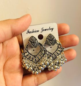 Silver Oxidised Earrings