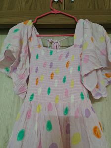Beautiful Baby Pink Polka Dress