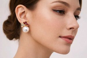 Pearl Floral Stud Earrings