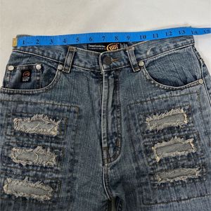 straight blue denim