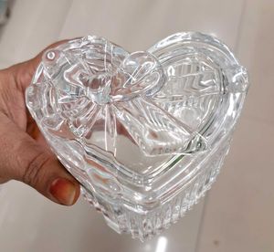 2pc Glass Jar Heart Shape Mini