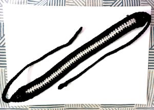 Stylish Handmade Crochet Black and White Headband