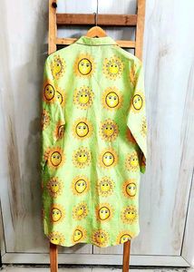 Funky Sun Print Shirt Dress Size-42-44