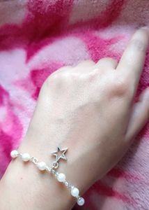 Pearl &amp; Star Charm Bracelet