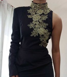 Black One-Shoulder Dress