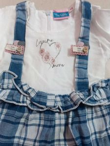 White And Blue Baby Frock