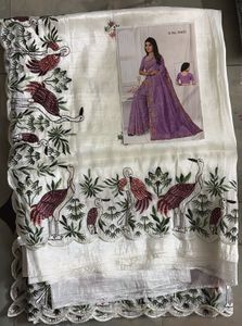 Elegant Embroidered Saree
