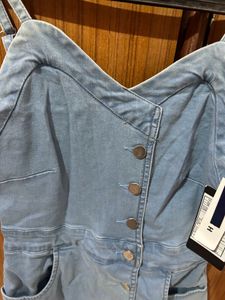 Nuon Cute Denim Button-Down Dress