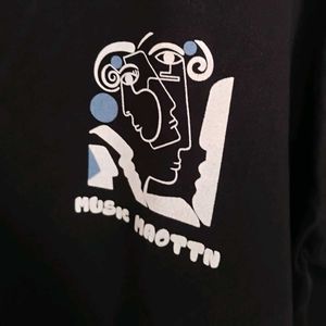 Men&#39;s Half Sleeve Black T-Shirt (Size - XL)