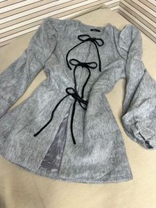Gray Coat with Bows