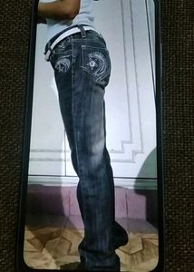 Grey Embroidered Jeans (Women&#39;s)