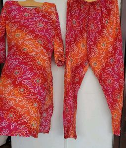 BANDHINI SALWAR KAMEEZ WITH GHOTA LACES ON NECK 😇
