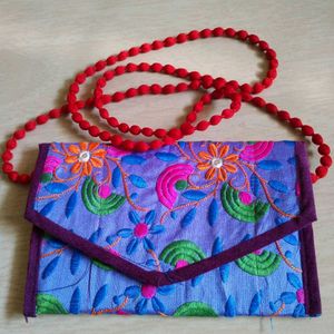 Embroidery Sling Handbag