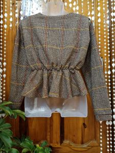 🐻Plaid Peplum Top🐻