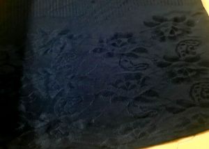 NAVY BLUE FLOWER GLAZED TOP