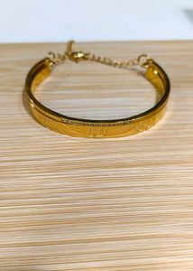 Gold plated double layer screw Braslet