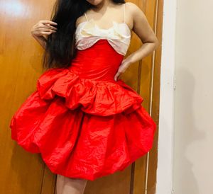 Red Bow Party Balloon Dress