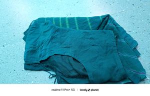 Green Chiffon Laheriya Saree