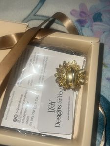 Golden Plated American Diamond Finger Ring
