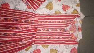 Striped Floral Kurta Set