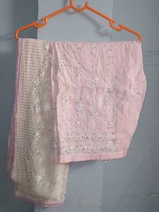 Embroidered Salwar And Dupatta Set