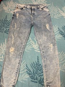 Ripped Acid Wash Jeans