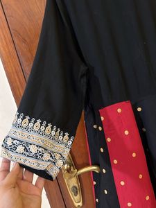 Beautiful Anarkali Black &amp; Red Top